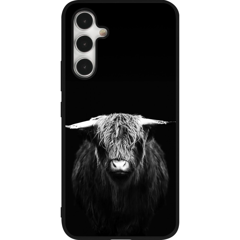 Coque Samsung Galaxy A54 5G - Silicone rigide noir Highland calf black