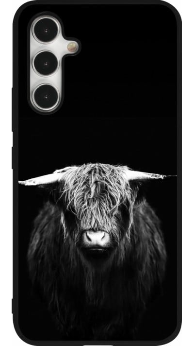 Coque Samsung Galaxy A54 5G - Silicone rigide noir Highland calf black