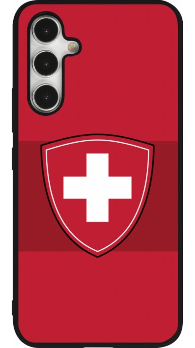 Coque Samsung Galaxy A54 5G - Silicone rigide noir Hockey World Championship Ecusson Suisse