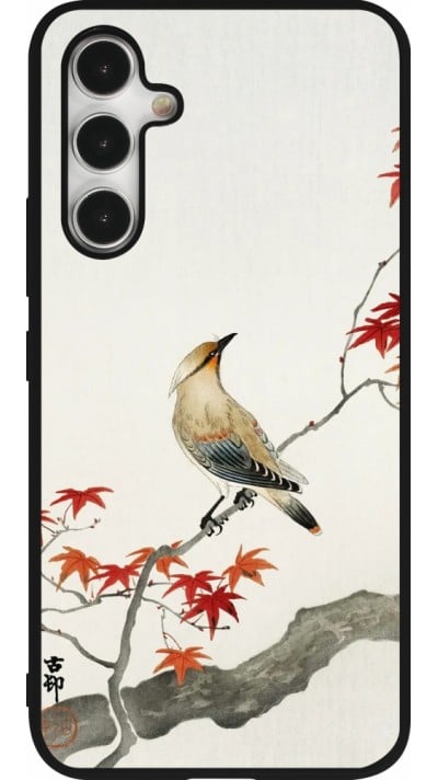 Samsung Galaxy A54 Case Hülle - Silikon schwarz Japanese Bird