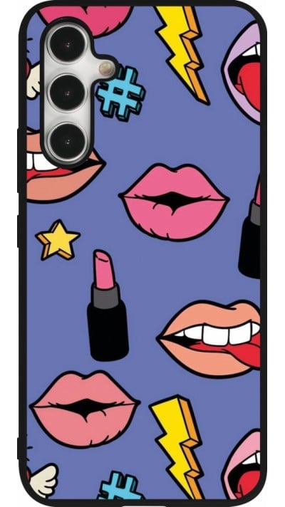 Coque Samsung Galaxy A54 5G - Silicone rigide noir Lips and lipgloss