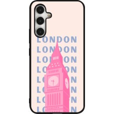 Coque Samsung Galaxy A54 5G - Silicone rigide noir London Pink Print
