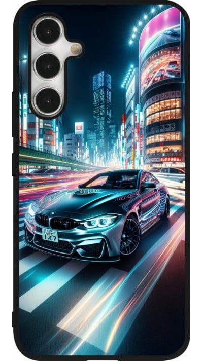 Coque Samsung Galaxy A54 5G - Silicone rigide noir BMW M4 Tokyo Night