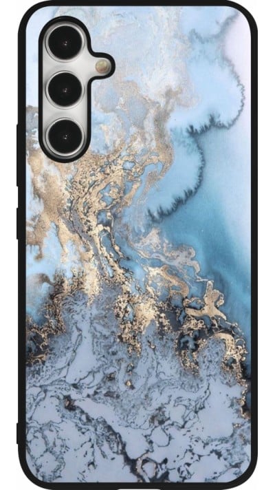 Samsung Galaxy A54 Case Hülle - Silikon schwarz Marble 04