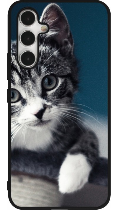 Samsung Galaxy A54 Case Hülle - Silikon schwarz Meow 23