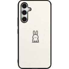 Coque Samsung Galaxy A54 5G - Silicone rigide noir Minimal bunny cutie