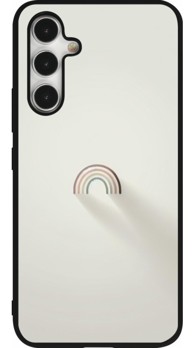 Samsung Galaxy A54 Case Hülle - Silikon schwarz Mini Regenbogen Minimal
