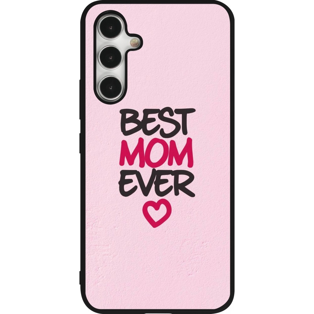 Coque Samsung Galaxy A54 5G - Silicone rigide noir Mom 2023 best Mom ever pink