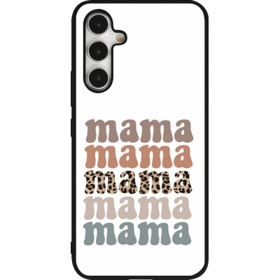 Coque Samsung Galaxy A54 5G - Silicone rigide noir Mom 2024 Mama animal