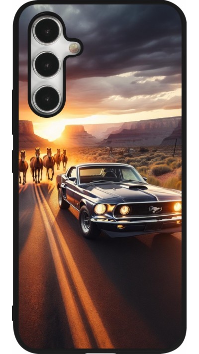 Samsung Galaxy A54 Case Hülle - Silikon schwarz Mustang 69 Grand Canyon