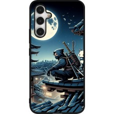 Coque Samsung Galaxy A54 5G - Silicone rigide noir Ninja sous la lune