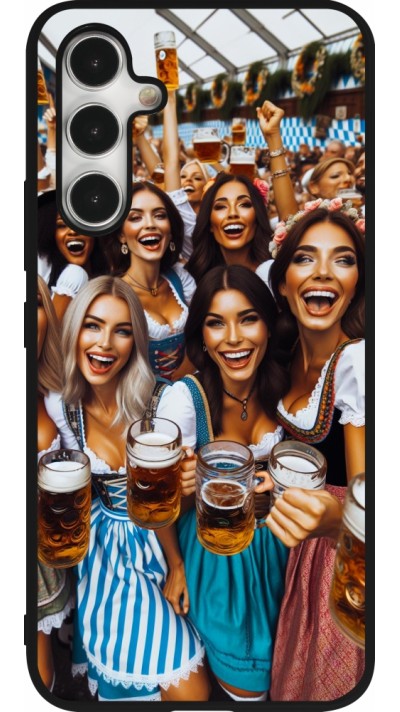 Samsung Galaxy A54 Case Hülle - Silikon schwarz Oktoberfest Frauen