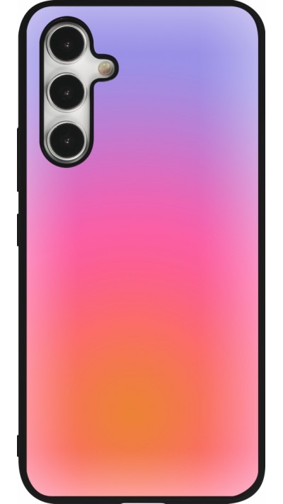 Samsung Galaxy A54 Case Hülle - Silikon schwarz Orange Pink Blue Gradient