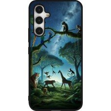 Coque Samsung Galaxy A54 5G - Silicone rigide noir Paradis des animaux exotiques