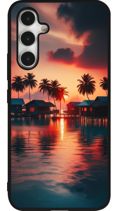 Samsung Galaxy A54 Case Hülle - Silikon schwarz Paradies Malediven
