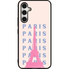 Samsung Galaxy A54 Case Hülle - Silikon schwarz Paris Pink Print