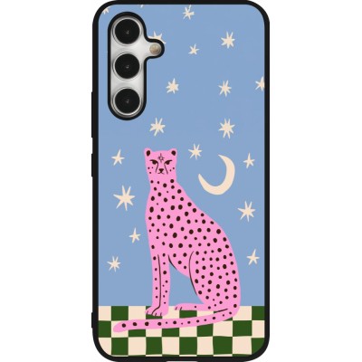 Coque Samsung Galaxy A54 5G - Silicone rigide noir Pink leopard with stars 2026