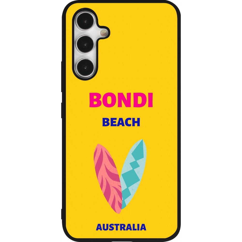 Samsung Galaxy A54 Case Hülle - Silikon schwarz Pop Summer Destination Bondi