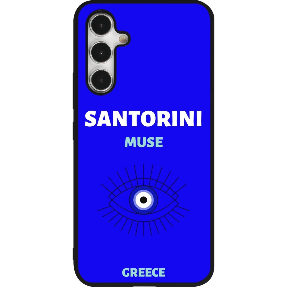 Coque Samsung Galaxy A54 5G - Silicone rigide noir Pop Summer Destination Santorini