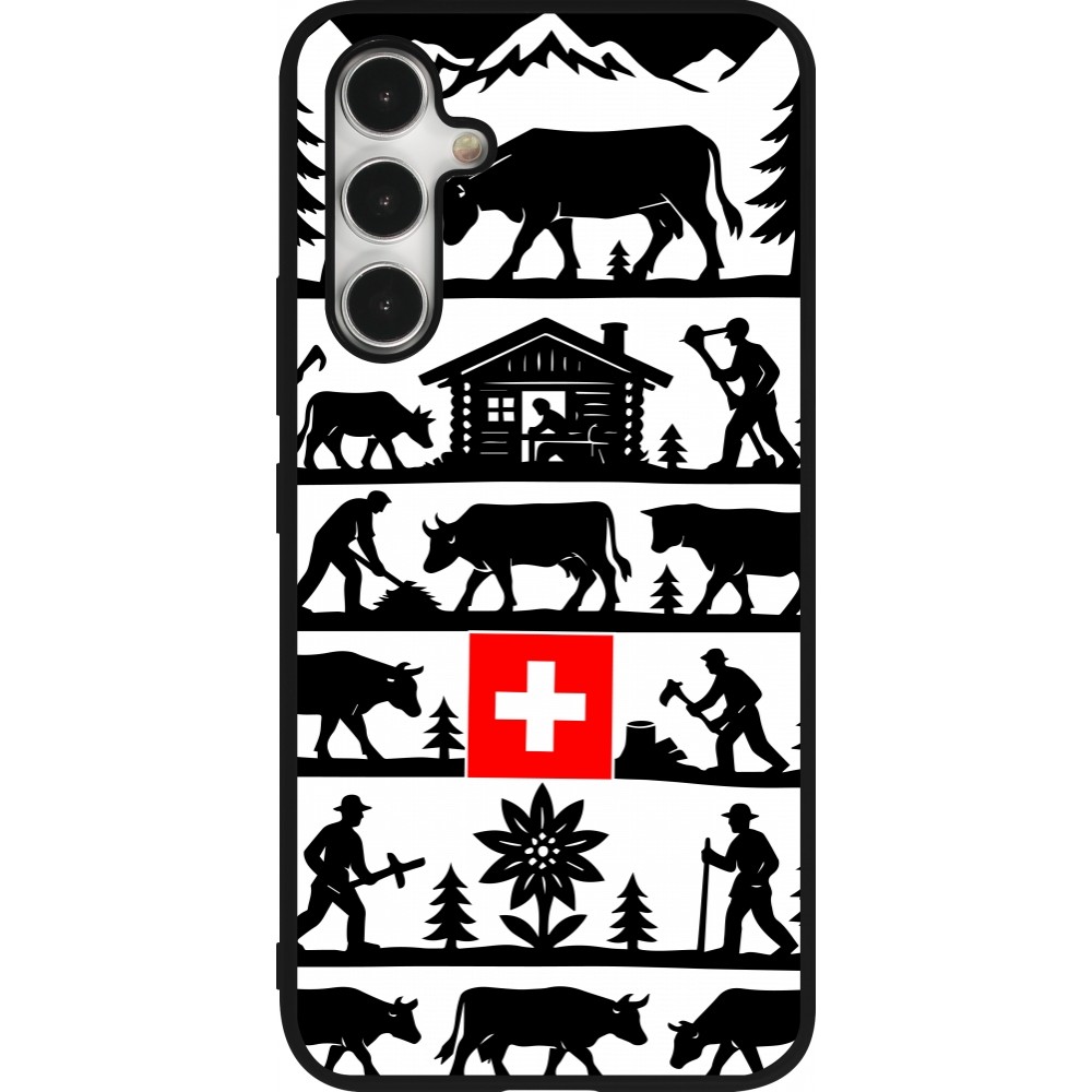 Coque Samsung Galaxy A54 5G - Silicone rigide noir Poya Suisse 1