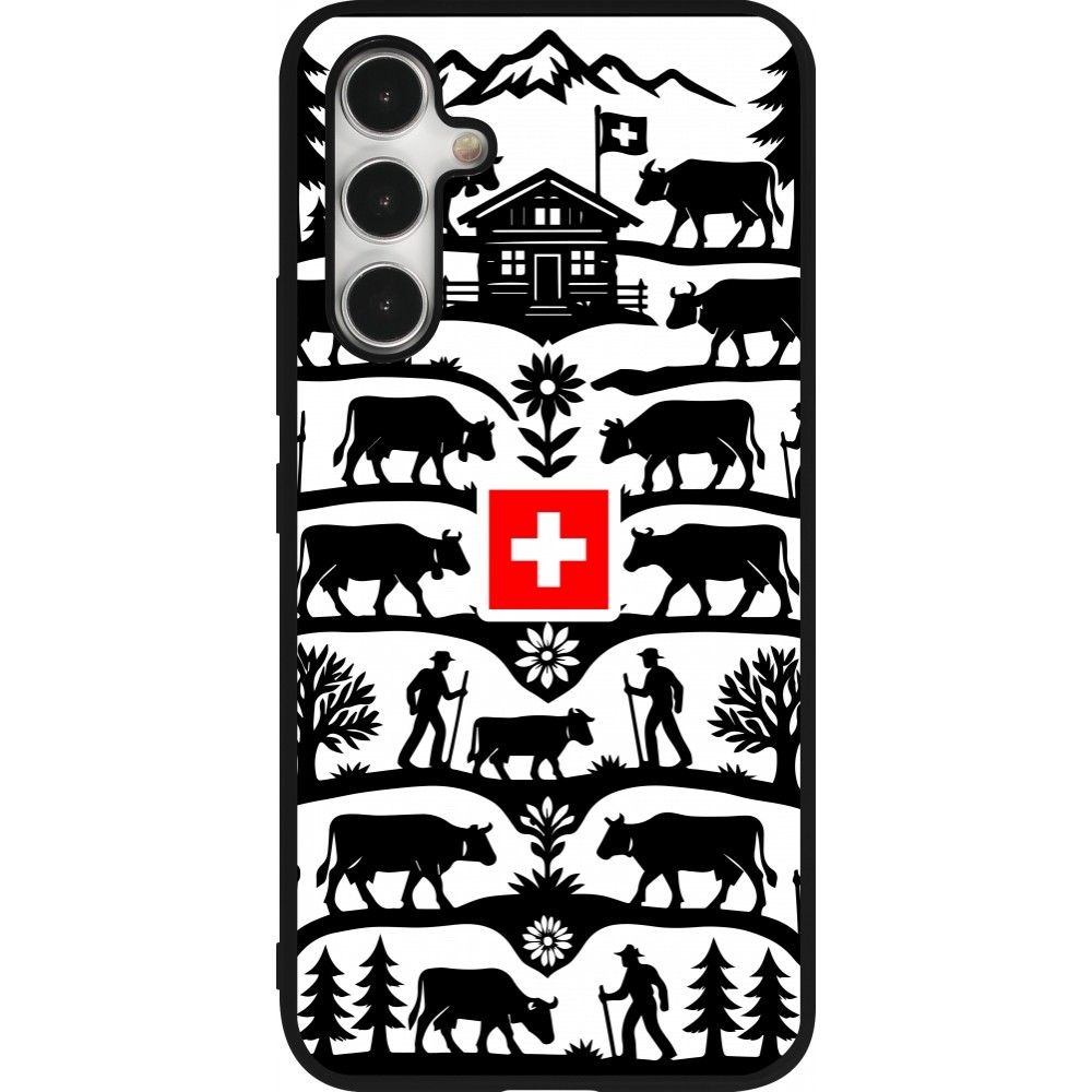 Coque Samsung Galaxy A54 5G - Silicone rigide noir Poya Suisse 3