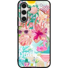 Coque Samsung Galaxy A54 5G - Silicone rigide noir Preppy Collage Aloha