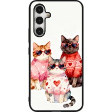 Coque Samsung Galaxy A54 5G - Silicone rigide noir Saint Valentines Day 26 Cat Love