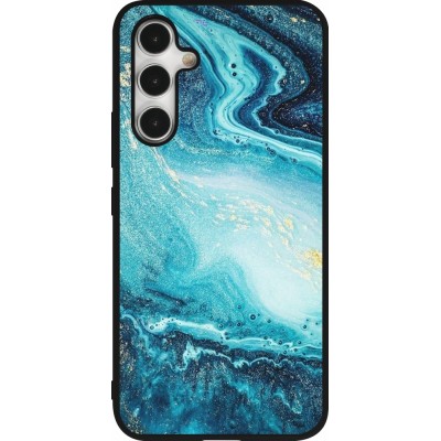 Samsung Galaxy A54 Case Hülle - Silikon schwarz Sea Foam Blue