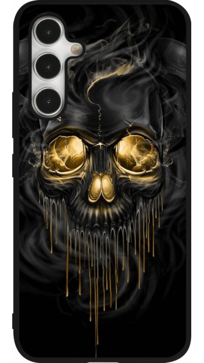 Samsung Galaxy A54 Case Hülle - Silikon schwarz Skull 02