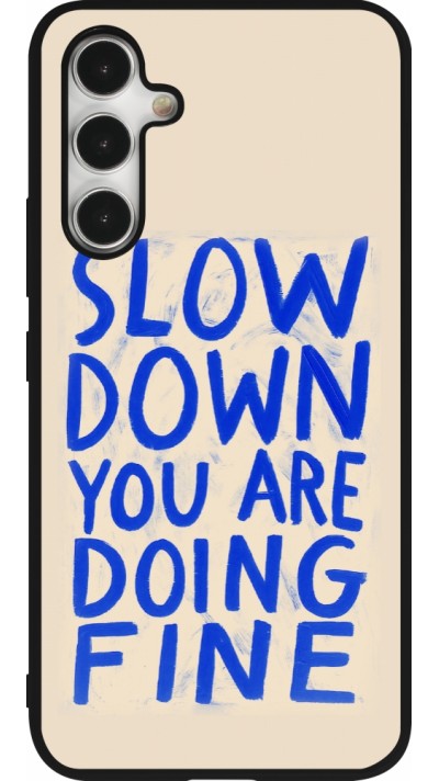 Samsung Galaxy A54 Case Hülle - Silikon schwarz Slow down 2026