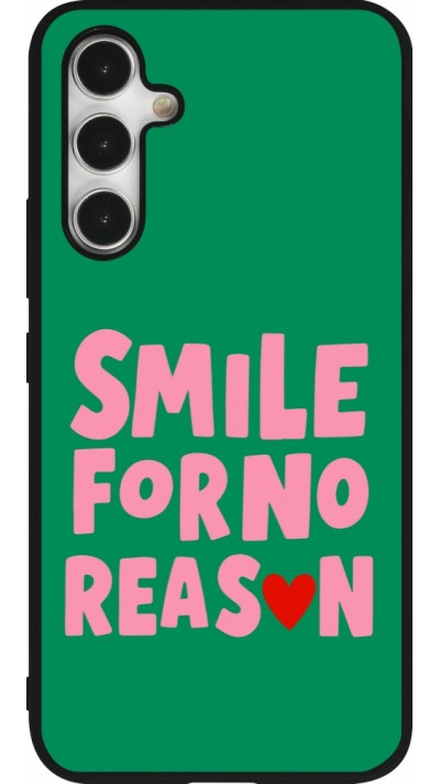Samsung Galaxy A54 Case Hülle - Silikon schwarz Smile for no reason 2026