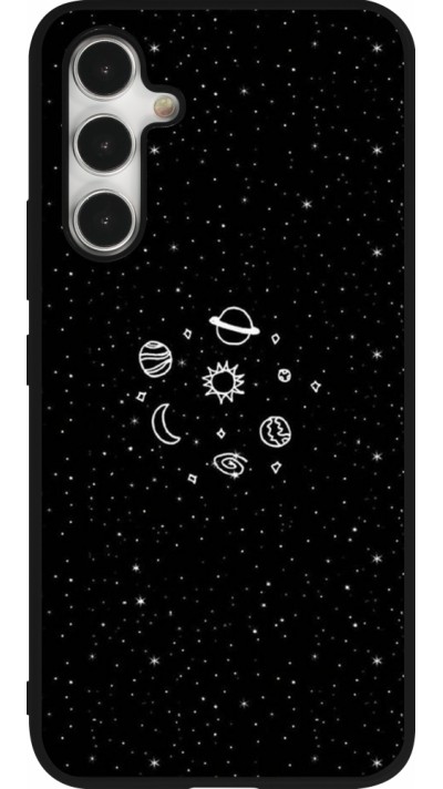 Samsung Galaxy A54 Case Hülle - Silikon schwarz Space Doodle