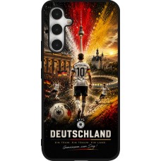 Coque Samsung Galaxy A54 5G - Silicone rigide noir Football Allemagne splash 2026