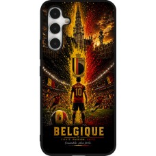 Coque Samsung Galaxy A54 5G - Silicone rigide noir Football Belgique splash 2026