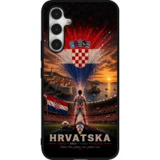 Coque Samsung Galaxy A54 5G - Silicone rigide noir Football Croatie splash 2026