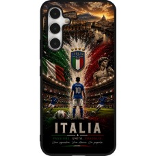 Coque Samsung Galaxy A54 5G - Silicone rigide noir Football Italie splash 2026