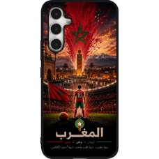 Coque Samsung Galaxy A54 5G - Silicone rigide noir Football Maroc splash 2026