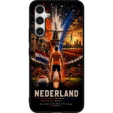 Coque Samsung Galaxy A54 5G - Silicone rigide noir Football Pays-Bas splash 2026