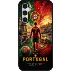 Coque Samsung Galaxy A54 5G - Silicone rigide noir Football Portugal splash 2026