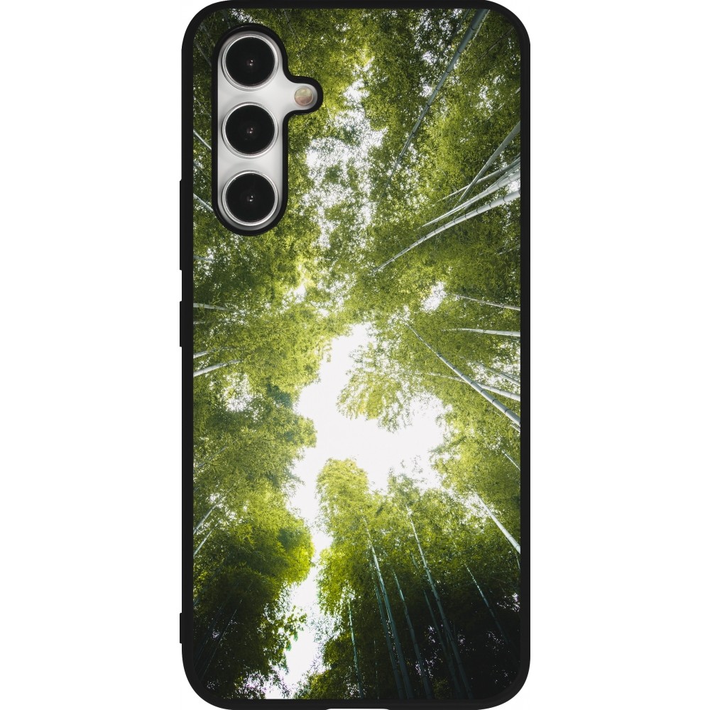 Samsung Galaxy A54 Case Hülle - Silikon schwarz Spring 23 forest blue sky