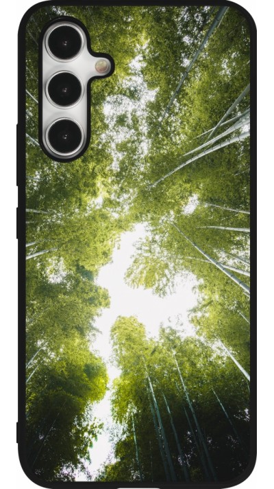 Samsung Galaxy A54 Case Hülle - Silikon schwarz Spring 23 forest blue sky