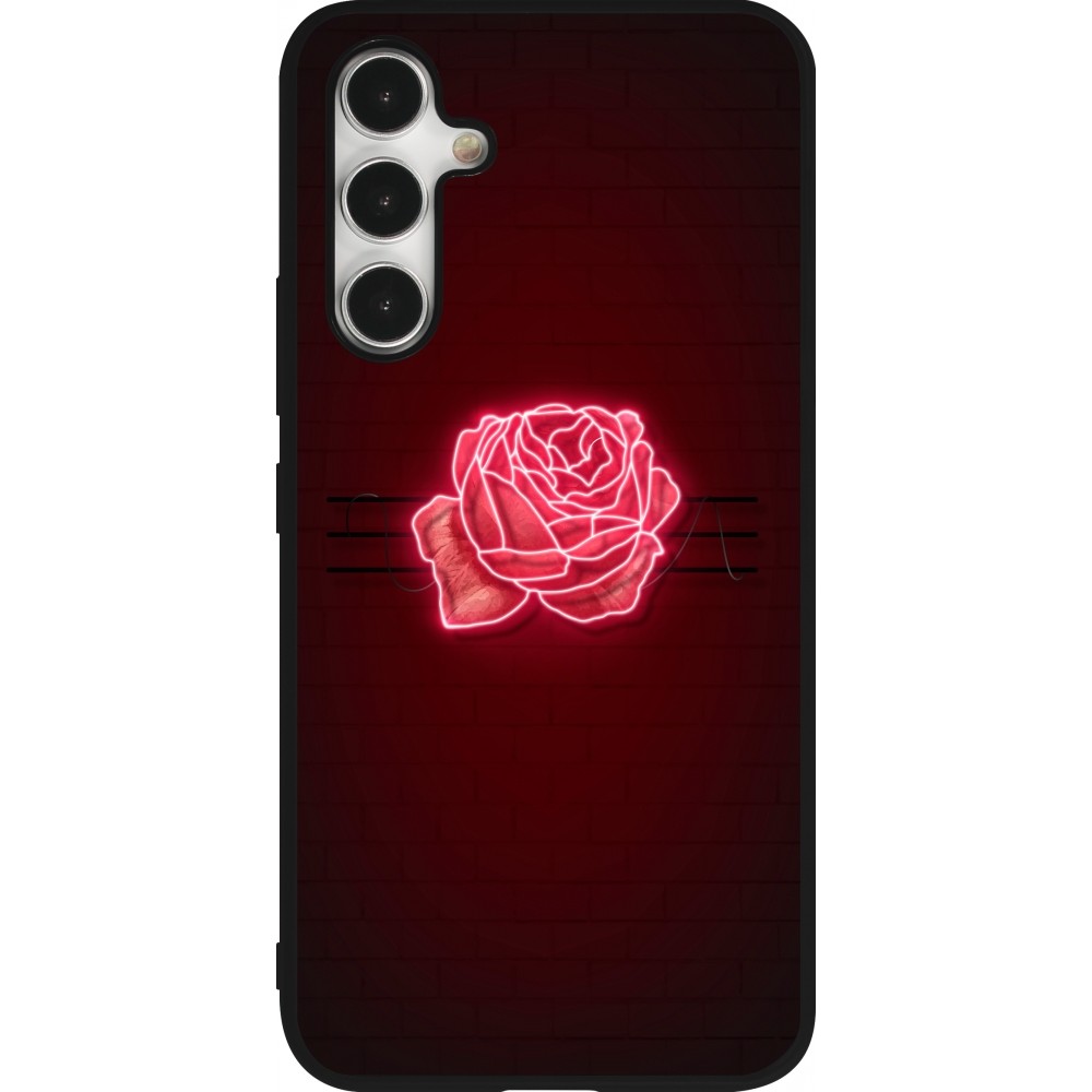 Samsung Galaxy A54 Case Hülle - Silikon schwarz Spring 23 neon rose