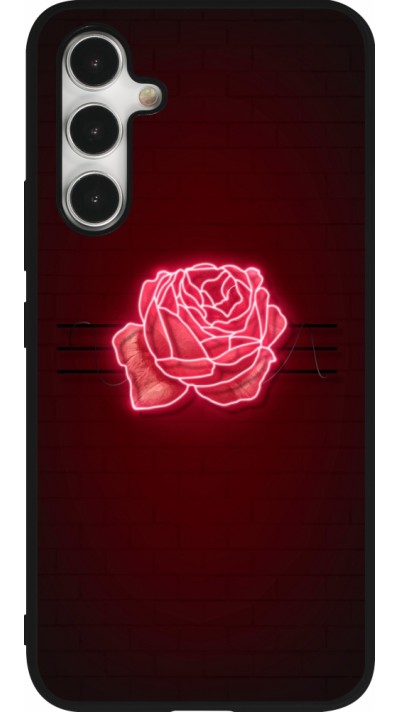 Samsung Galaxy A54 Case Hülle - Silikon schwarz Spring 23 neon rose