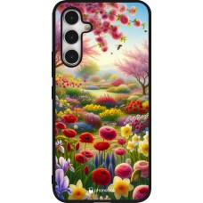 Coque Samsung Galaxy A54 5G - Silicone rigide noir Spring 25 Bouquet printemps