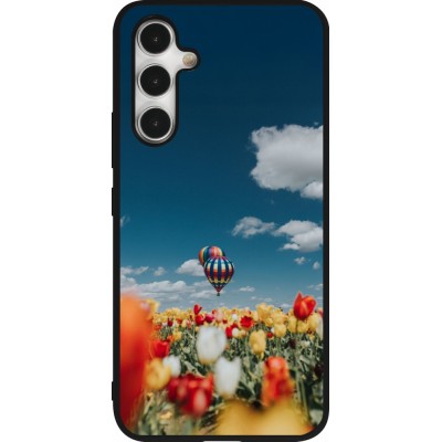 Coque Samsung Galaxy A54 5G - Silicone rigide noir Hot air balloon Spring 2026