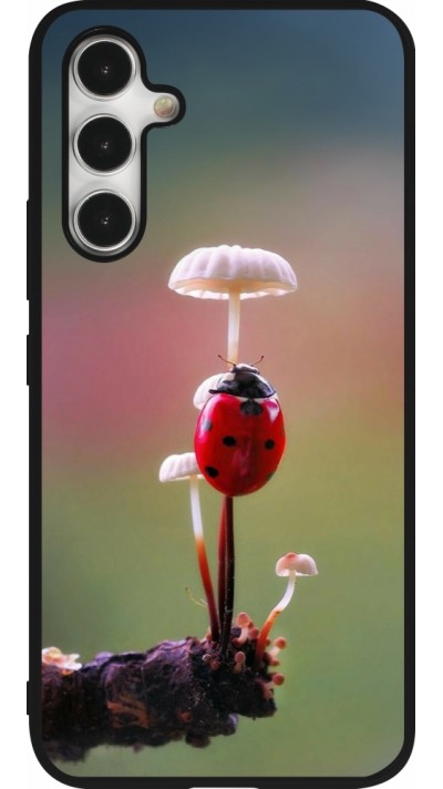 Coque Samsung Galaxy A54 5G - Silicone rigide noir Ladybird on a mushroom 2026