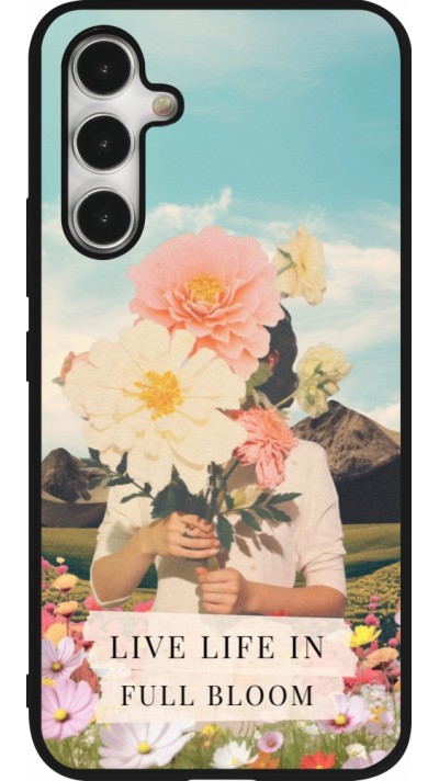 Coque Samsung Galaxy A54 5G - Silicone rigide noir Live life in full moon 2026