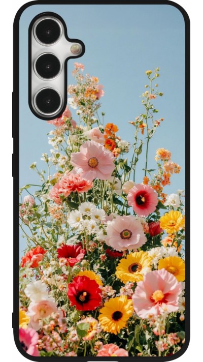 Coque Samsung Galaxy A54 5G - Silicone rigide noir Spring flowers 2026