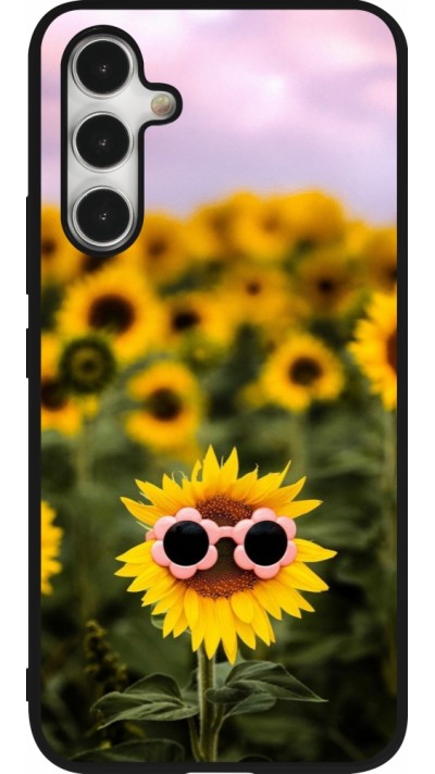 Coque Samsung Galaxy A54 5G - Silicone rigide noir Sunflower with glasses 2026