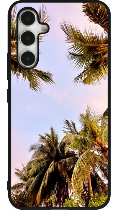 Coque Samsung Galaxy A54 5G - Silicone rigide noir Summer 2023 palm tree vibe